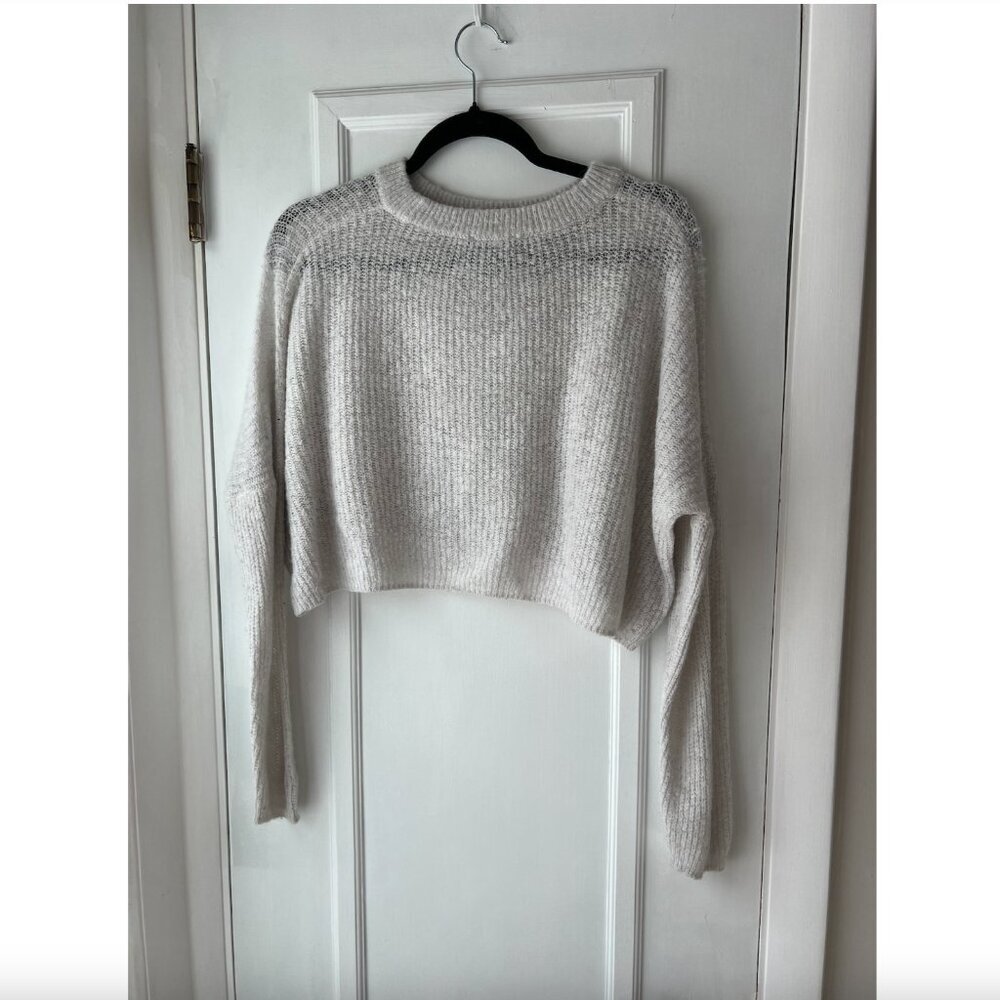 cropped white sweater